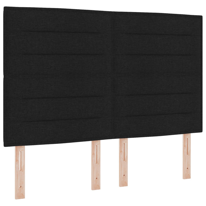 Sort Stof Sengramme 160x200 cm