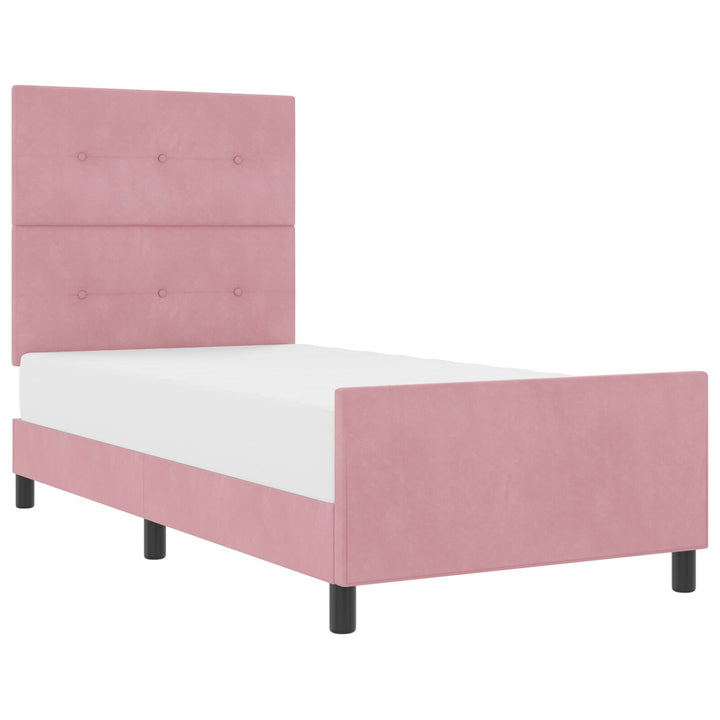 Sengestel Pink 90x200 cm Fløjl