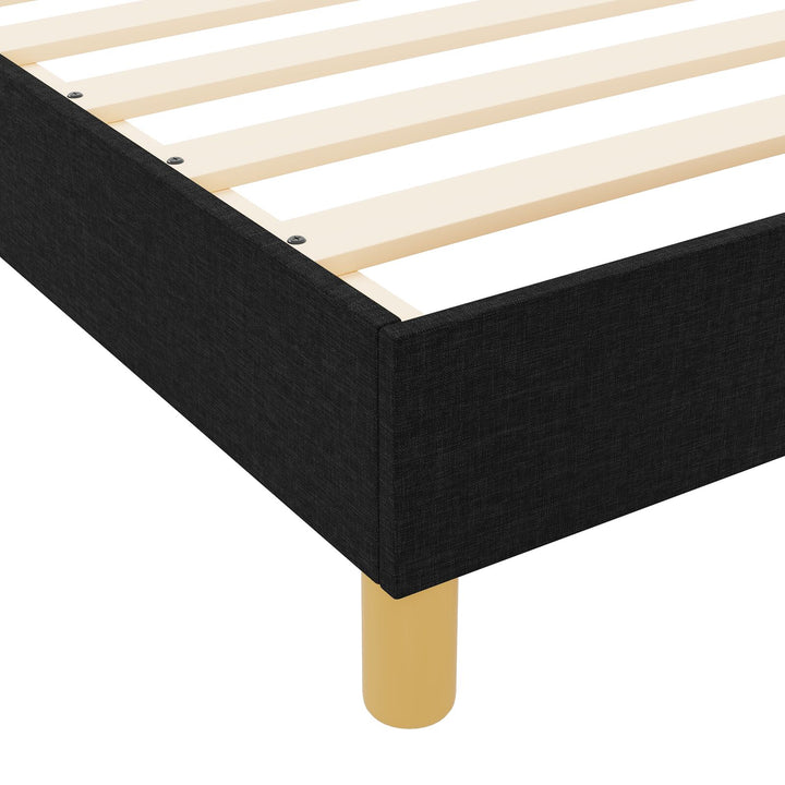 Sort Stof Sengeramme 90x190 cm