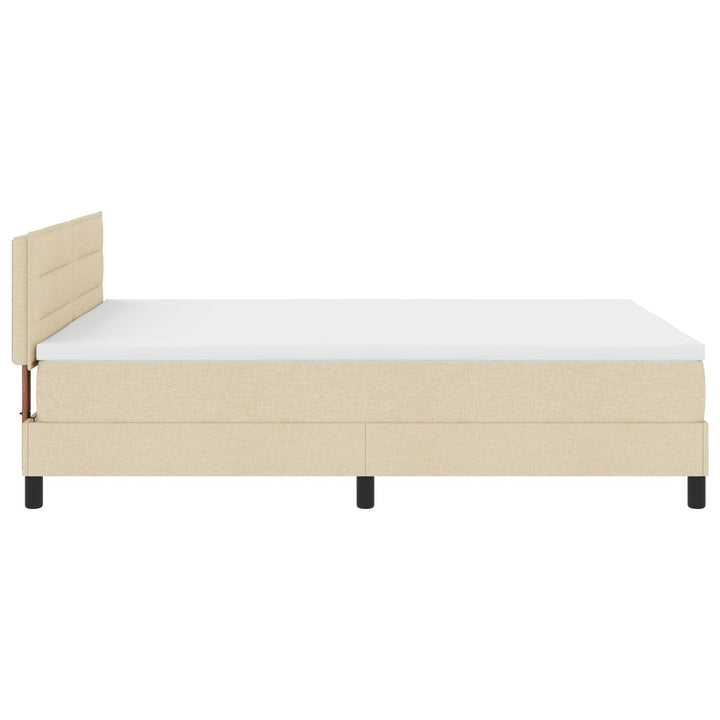 Sengestel med madras Beige Stof 160 x 200 cm Sengemadras