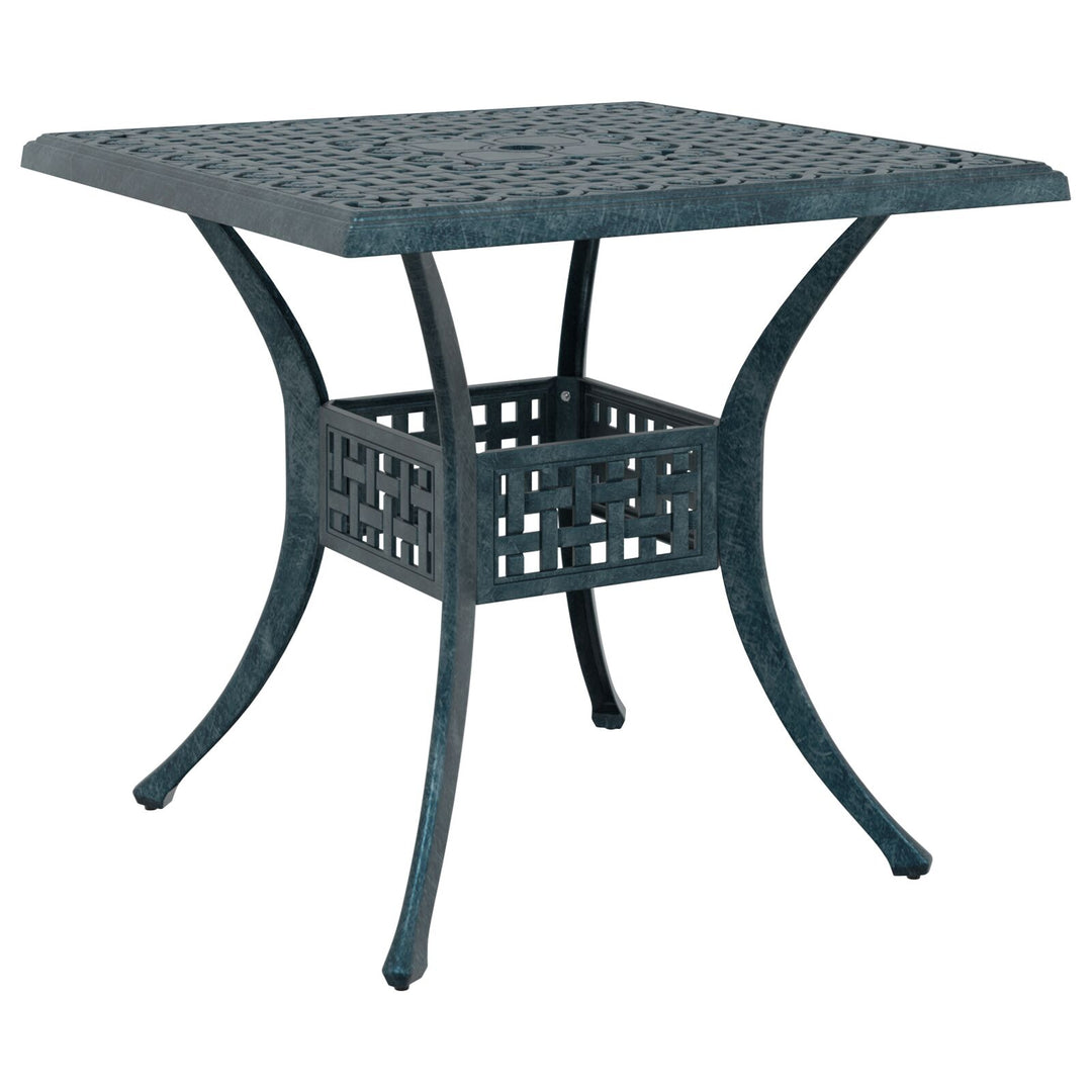 5-delt udendørs spisebordssæt 80x80x72 støbt aluminium