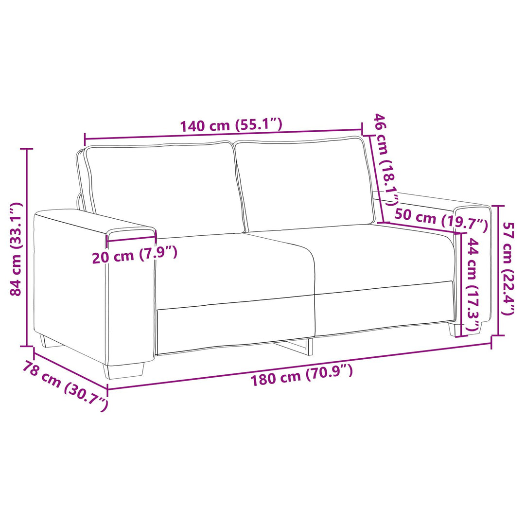 Sovesofa Hvid 140 cm Kunstlæder
