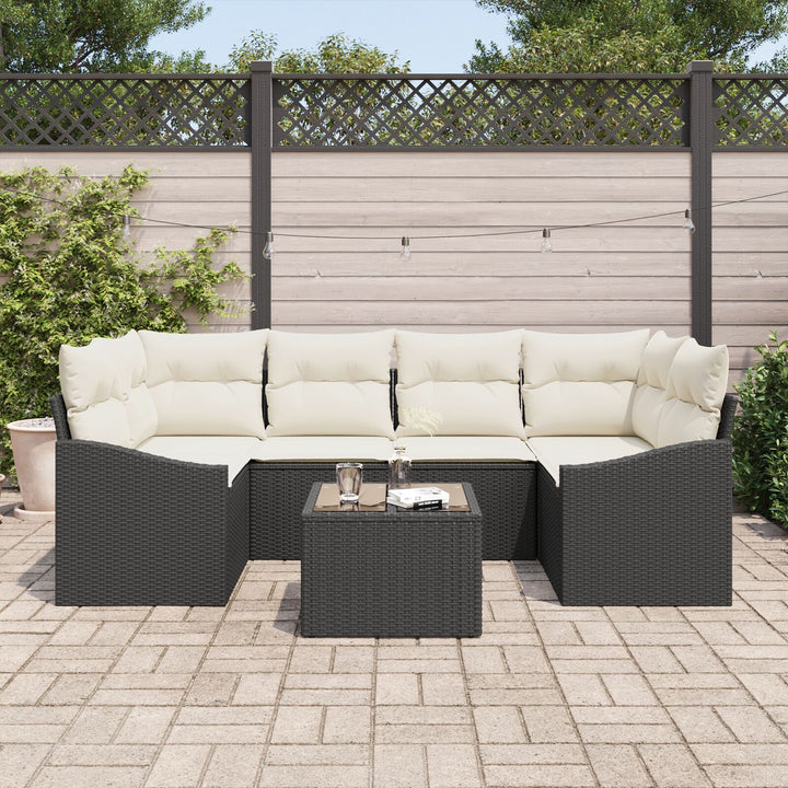 Have Sofa Sæt Sæt af 7 Sort og Creme