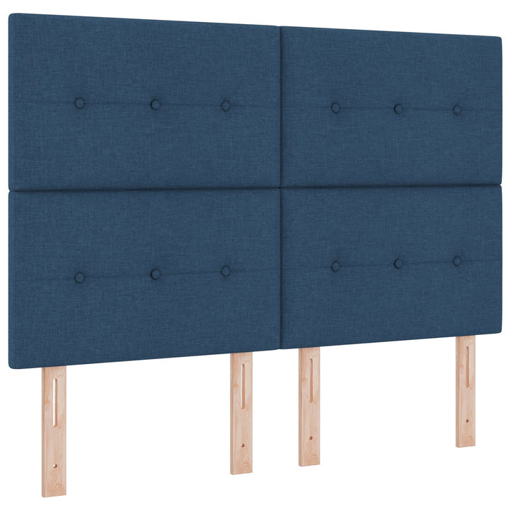 Sengestel med Madras Blå Stof 140 x 190 cm Sengestel