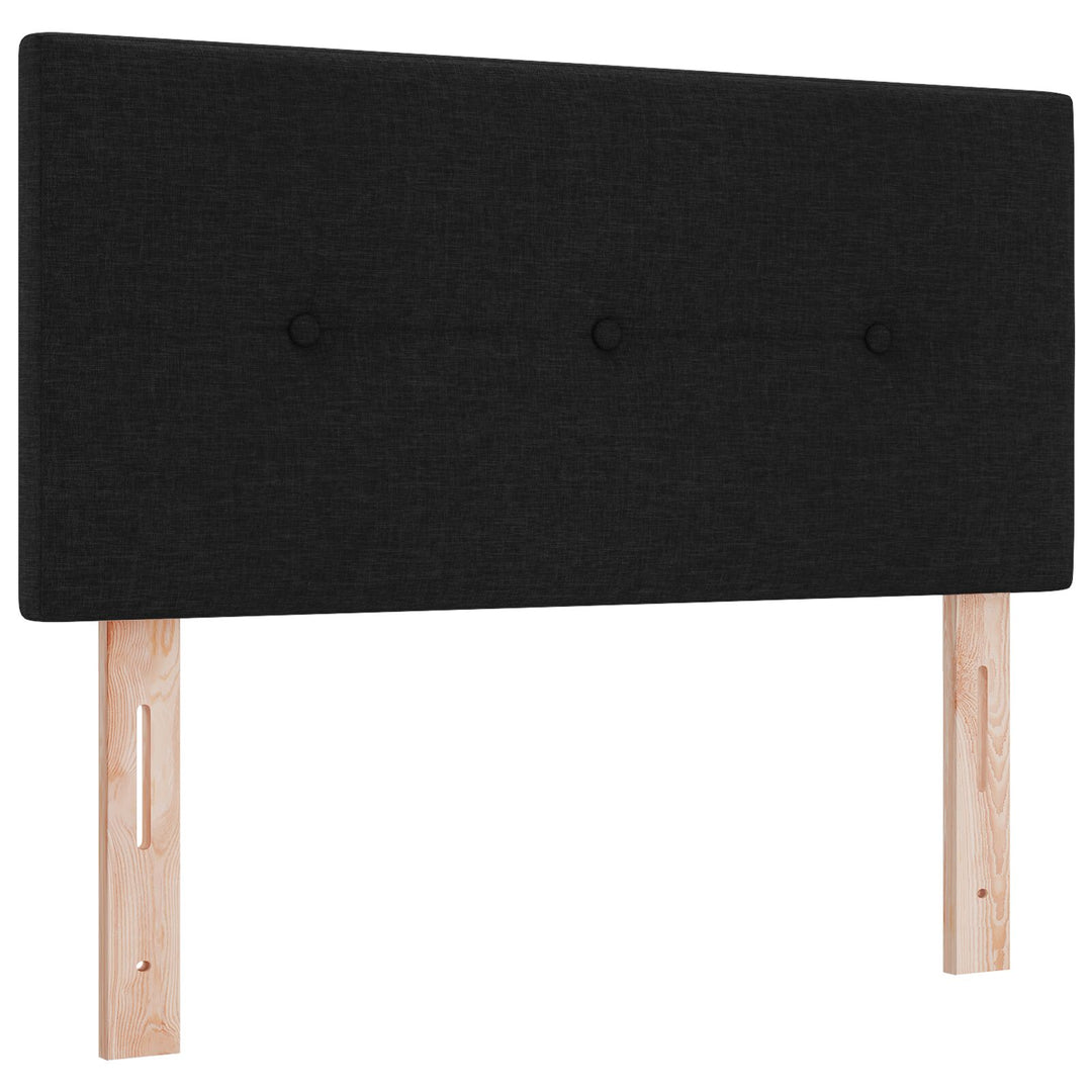 Sengestel med madras Sort og Hvid Stof 90 x 200 cm Sengemadras