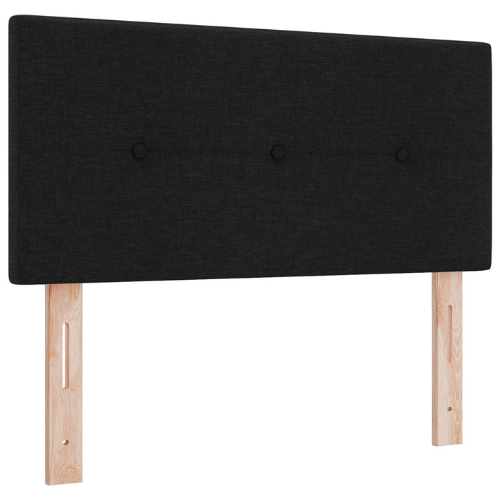 Sengestel med madras Sort og Hvid Stof 90 x 200 cm Sengemadras