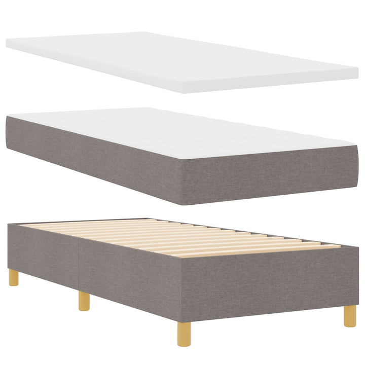 Sengestel med Madras Taupe Stof 100 x 200 cm Sengestel
