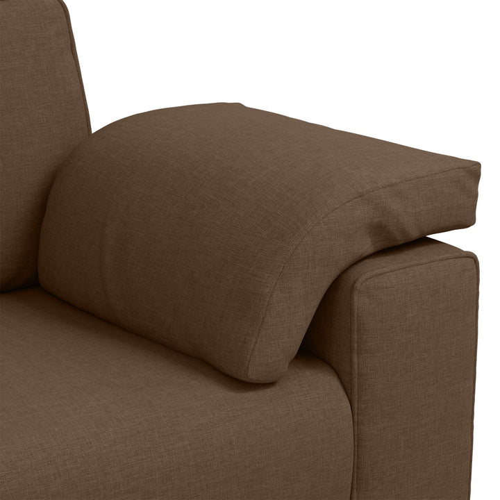 2 Personers Sofa Sæt med Puder Brun Stof