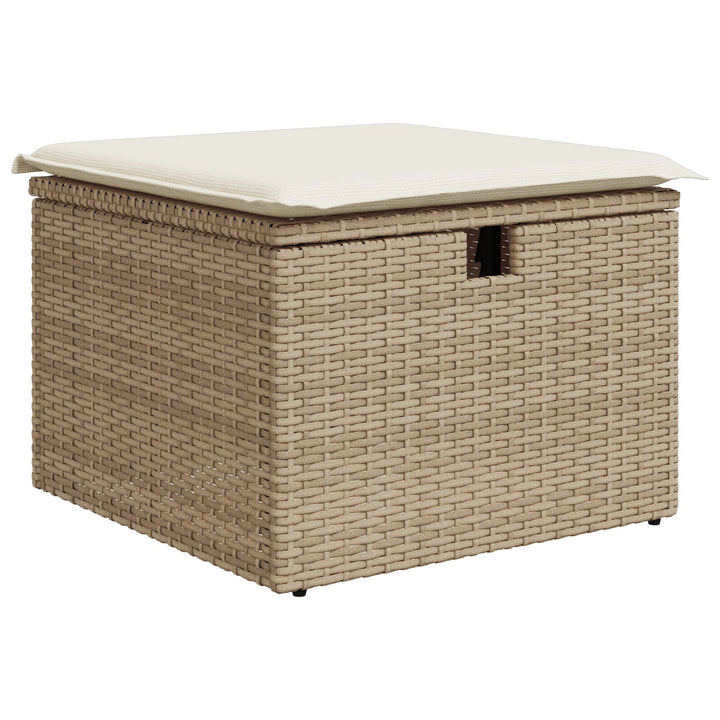 Have Sofa Sæt Sæt af 7 Beige Rattan Udendørs Sofa Sæt