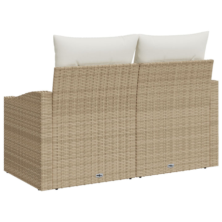 2-personers have-sofa med opbevaring og puder Beige Poly Rattan
