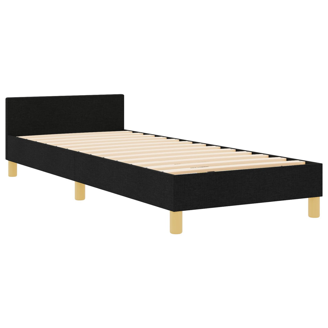 Sengestel Sort 90x200 cm Stof