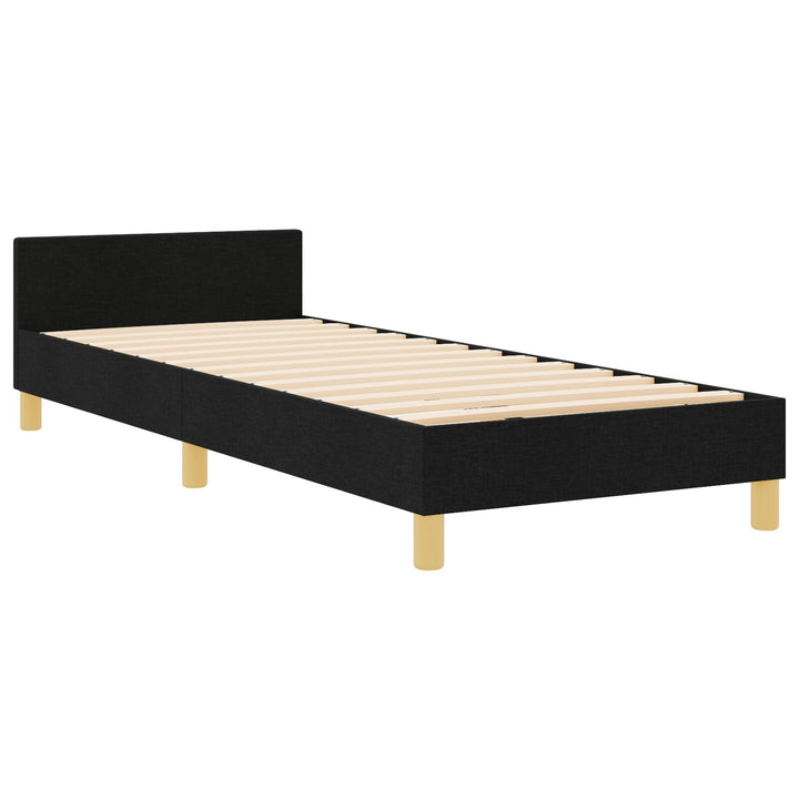 Sengestel Sort 90x200 cm Stof