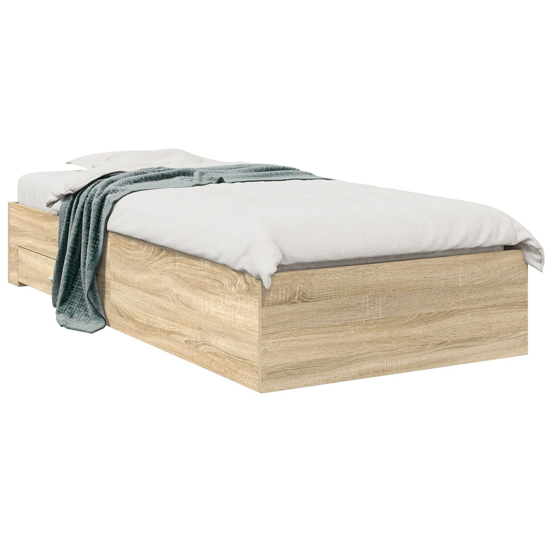 Sengestel Sonoma Eg 90x190 cm Konstrueret træ