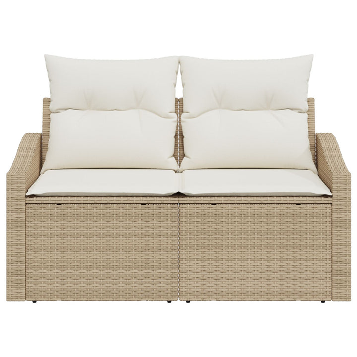 2-personers have-sofa med opbevaring og puder Beige Poly Rattan