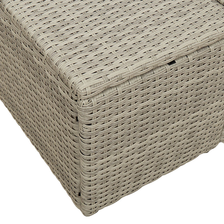 2-personers have sofa med puder grå poly rattan
