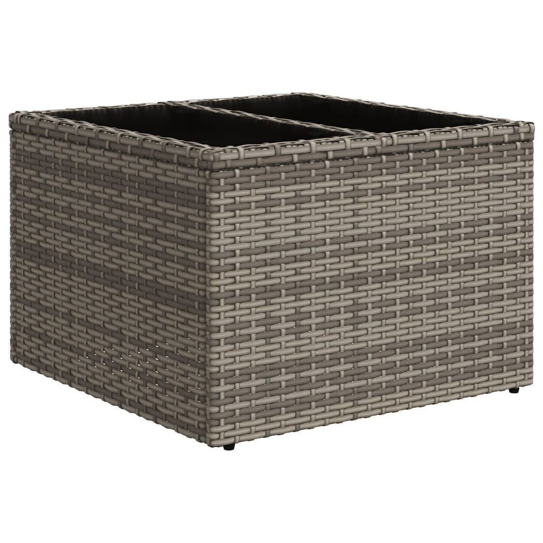 10 Delt Have Sofa Sæt med Puder Sort Poly Rattan