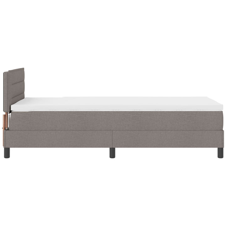 Sengestel med madras Grå Stof 100 x 200 cm Sengemadras