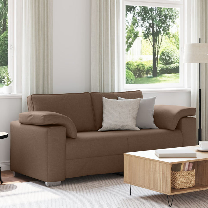 Sofa Brun Polyester Medium Aftagelige betræk 3-personers sofa