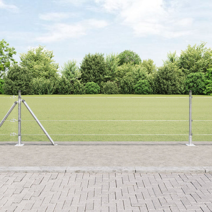 Welded Wire Fence med 13 flanged posters 0,6x25 m galvaniseret stål
