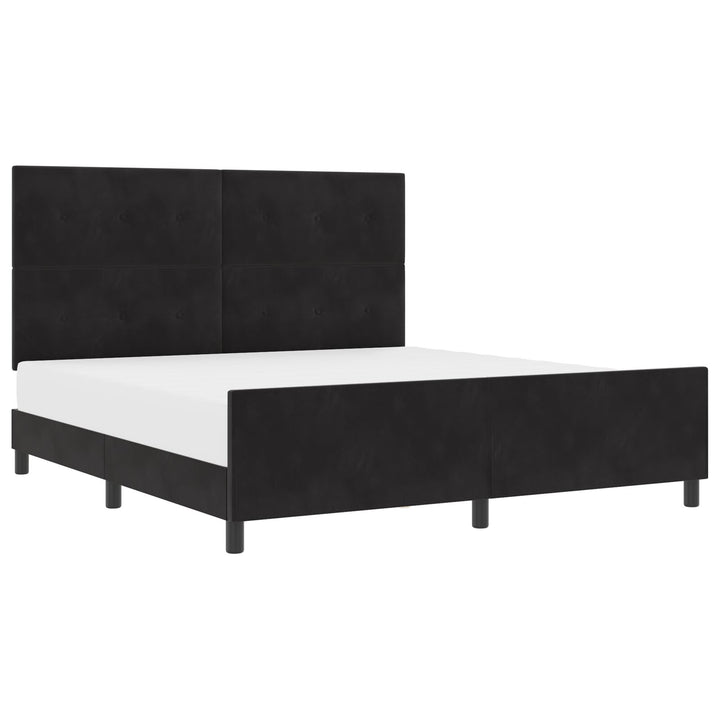 Sort Velvet Sengestel 180x200 cm