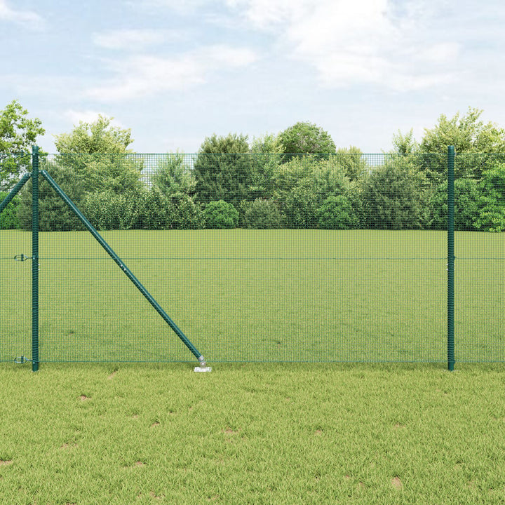 Welded Wire Fence med 7 Stiftpost Grøn 1,2x10 m Stål