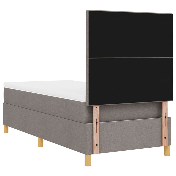 Sengestel med Madras Taupe Stof 100 x 200 cm Sengestel