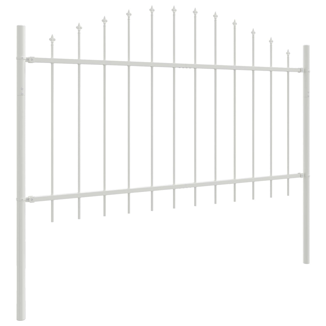 Havehegn med Bue Top - Hvid, 3,4x1 m, Stål