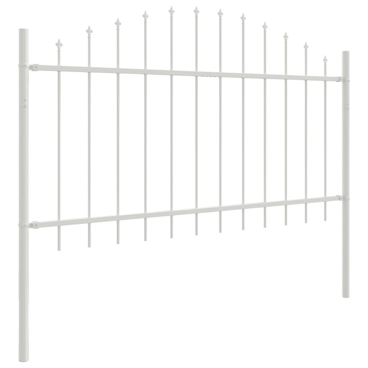 Havehegn med Bue Top - Hvid, 3,4x1 m, Stål