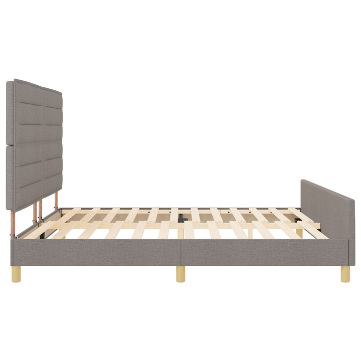 Sengestel Taupe 200x200 cm i stof