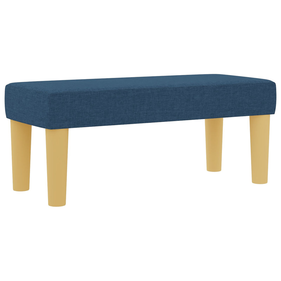 Sengestel med madras Sæt af 2 Blå Stof 90 x 190 cm Sengestel