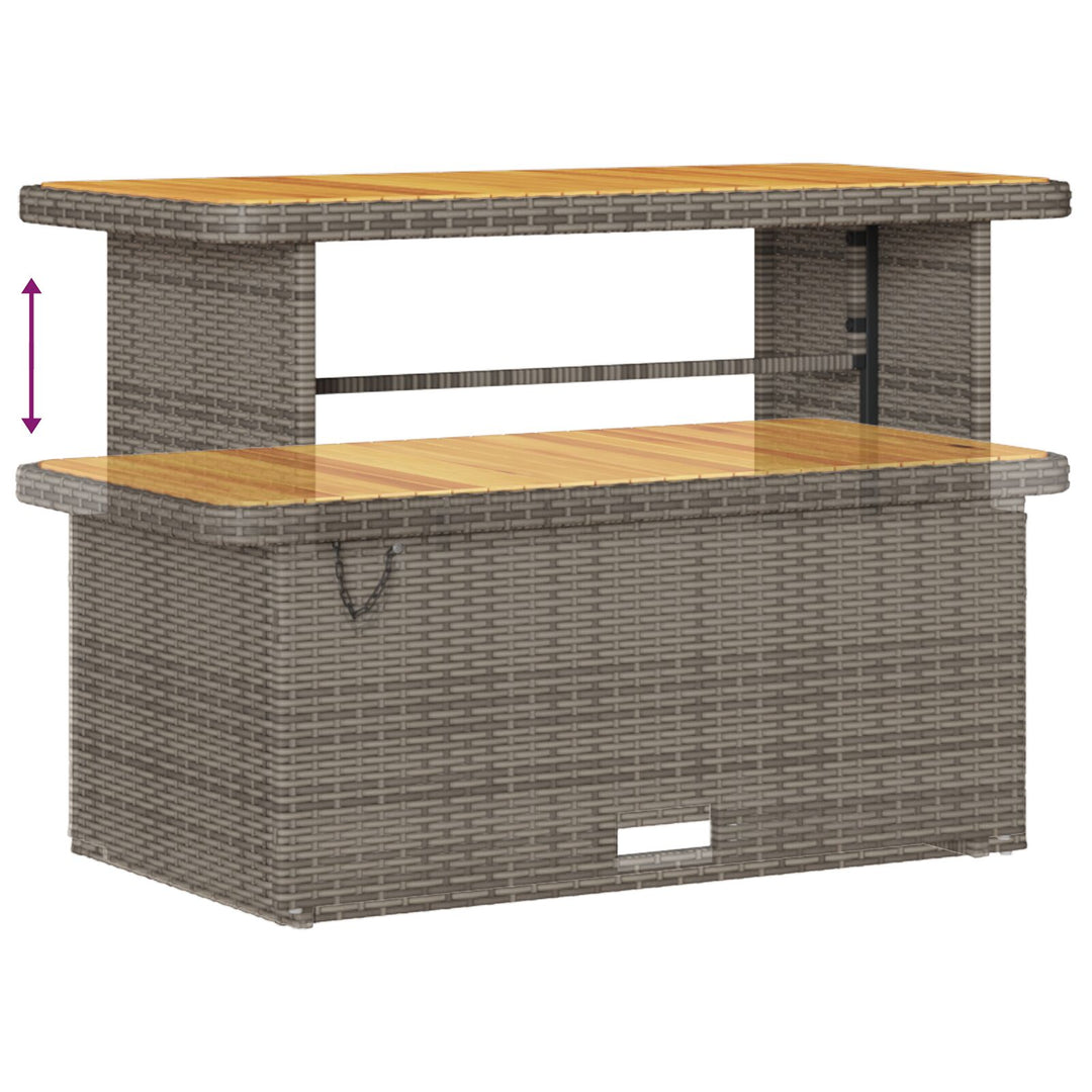 10 Stykker Havesofa Sæt med Puder Grå Poly Rattan Akacia, vidaXL 2-personers Havesofa med Opbevaring & Puder Grå Poly Rattan, vidaXL 4 Stykker Havedining Sæt med Puder Grå Poly Rattan Akacia