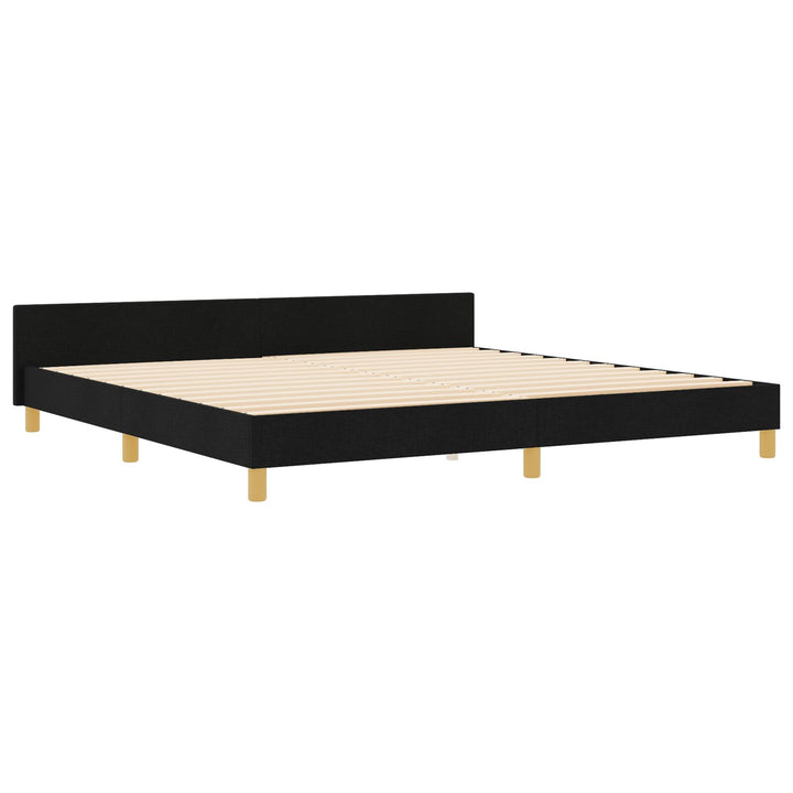 Sengestel Sort 200x200 cm Stof
