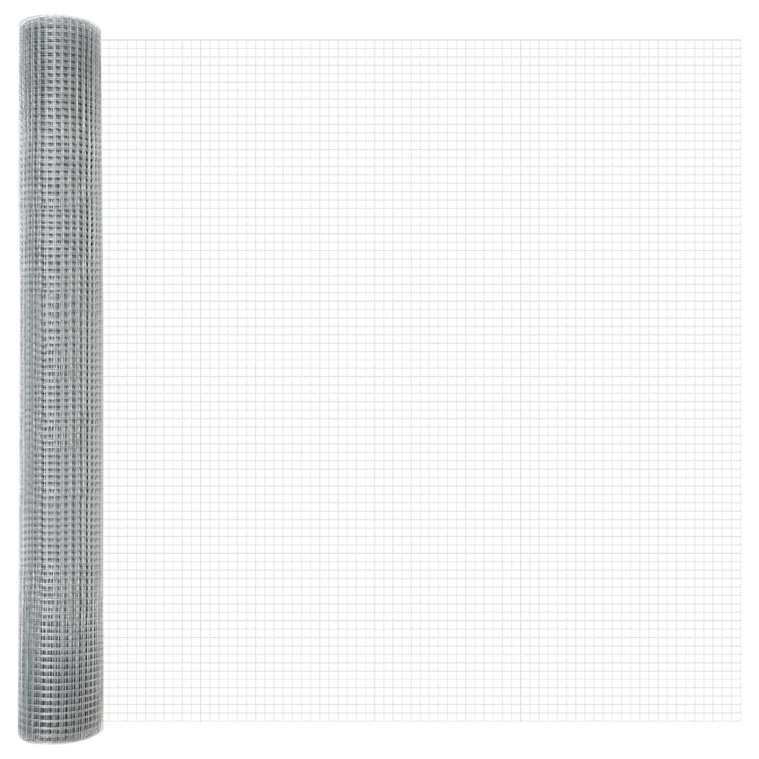 Welded Wire Fence med 13 Flanged Stolper 0.8x50 m Galvaniseret Stål