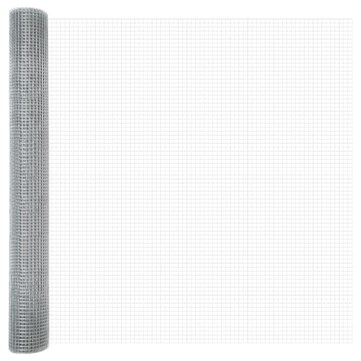 Welded Wire Fence med 13 Flanged Stolper 0.8x50 m Galvaniseret Stål