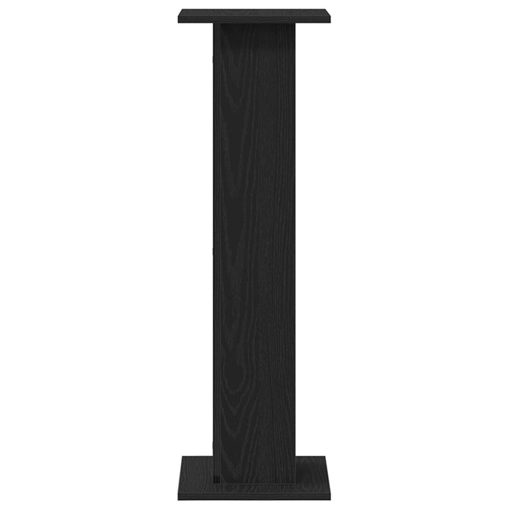 Plante Stativ 2 stk Sort Eg 30x30x95 cm Konstrueret Træ