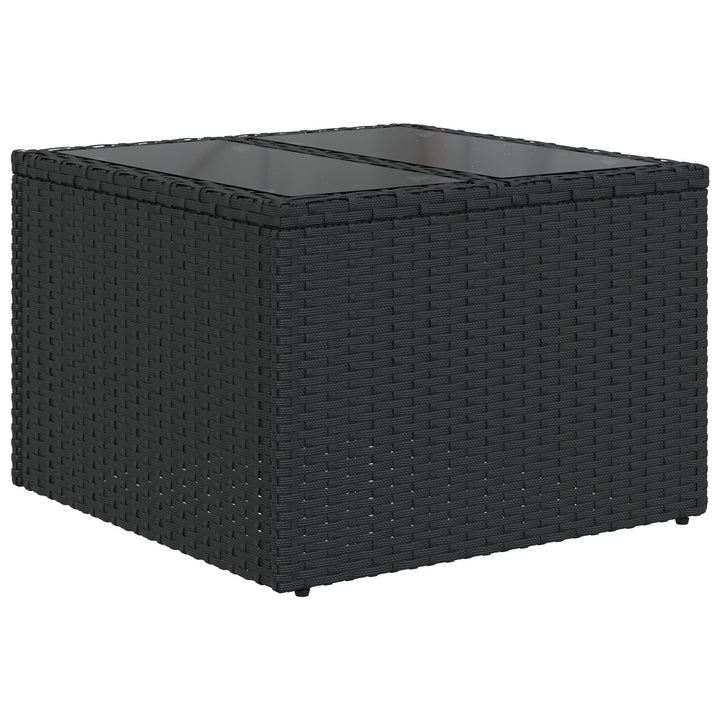 havemøbel sæt Sæt af 7 Sort Polyrattan 7-delt havemøbel sæt