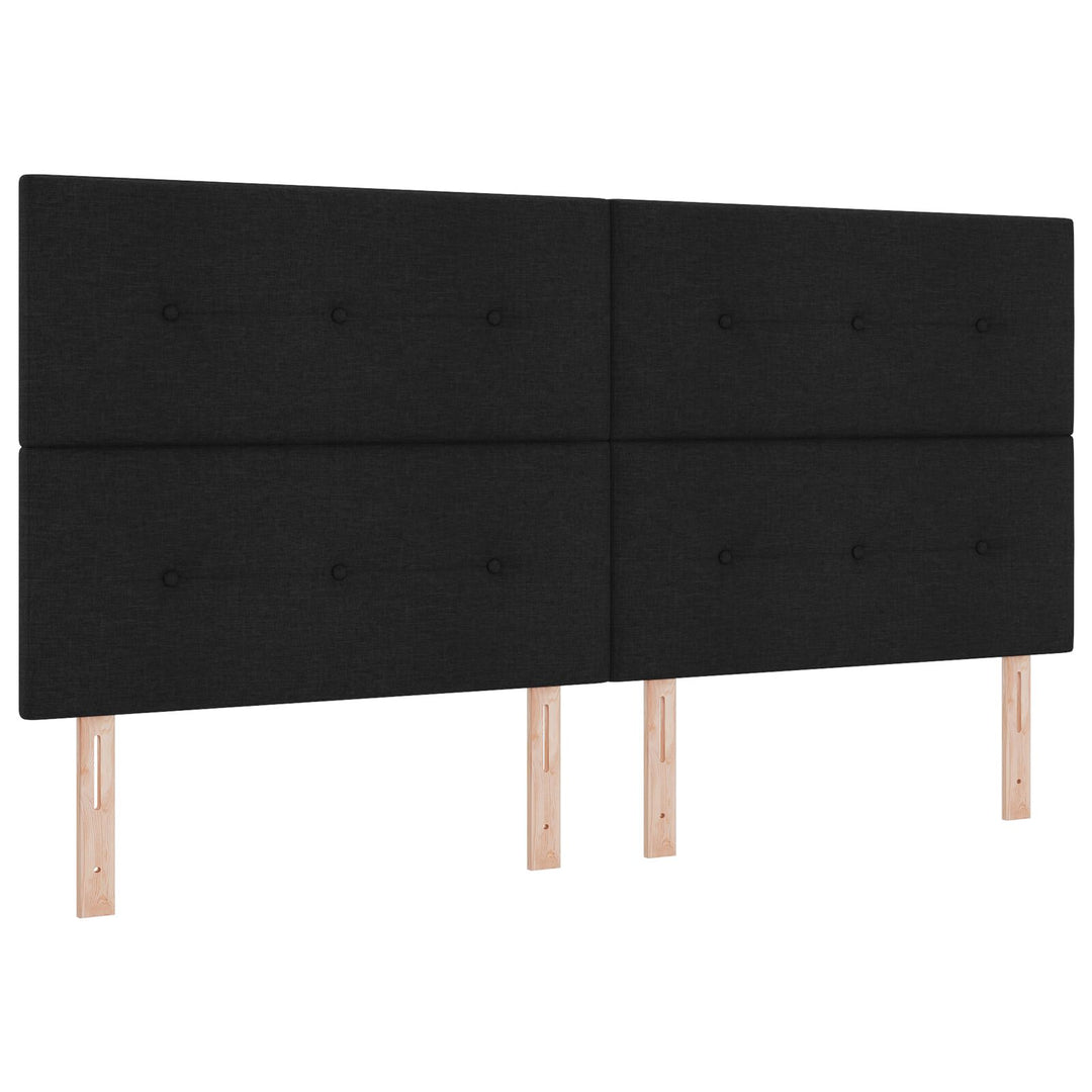 Sengestel Sort 200x200 cm Stof