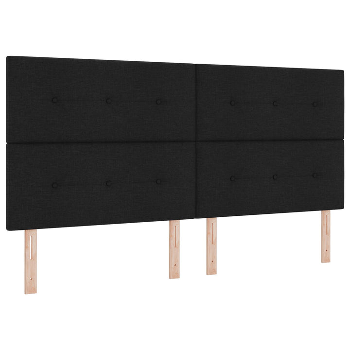 Sengestel Sort 200x200 cm Stof