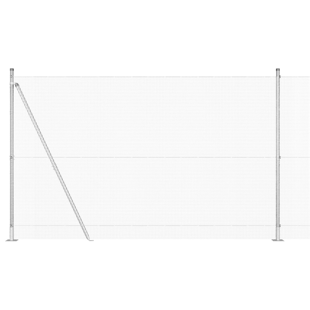 Weldet Trådgitter med 13 flanged posts 1,6x25 m galvaniseret stål