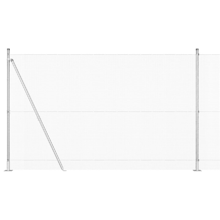 Weldet Trådgitter med 13 flanged posts 1,6x25 m galvaniseret stål