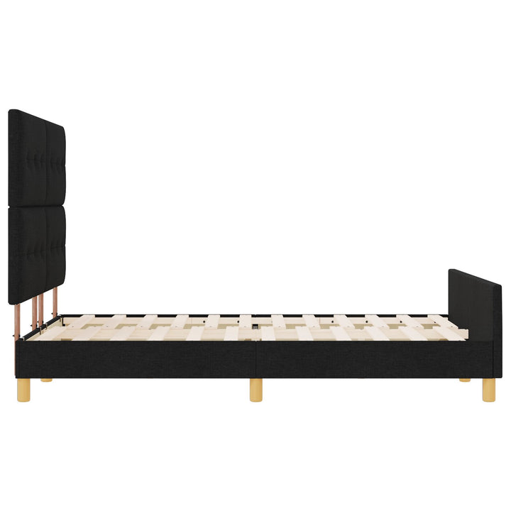 Sengestel Sort 140x200 cm Stof