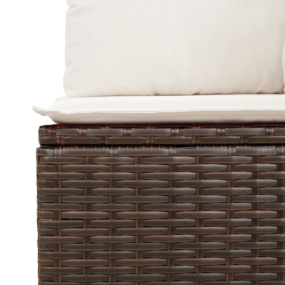 10 Stykker Have Sofa Sæt med Puder Grå Polyrattan