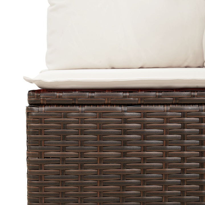 10 Stykker Have Sofa Sæt med Puder Grå Polyrattan