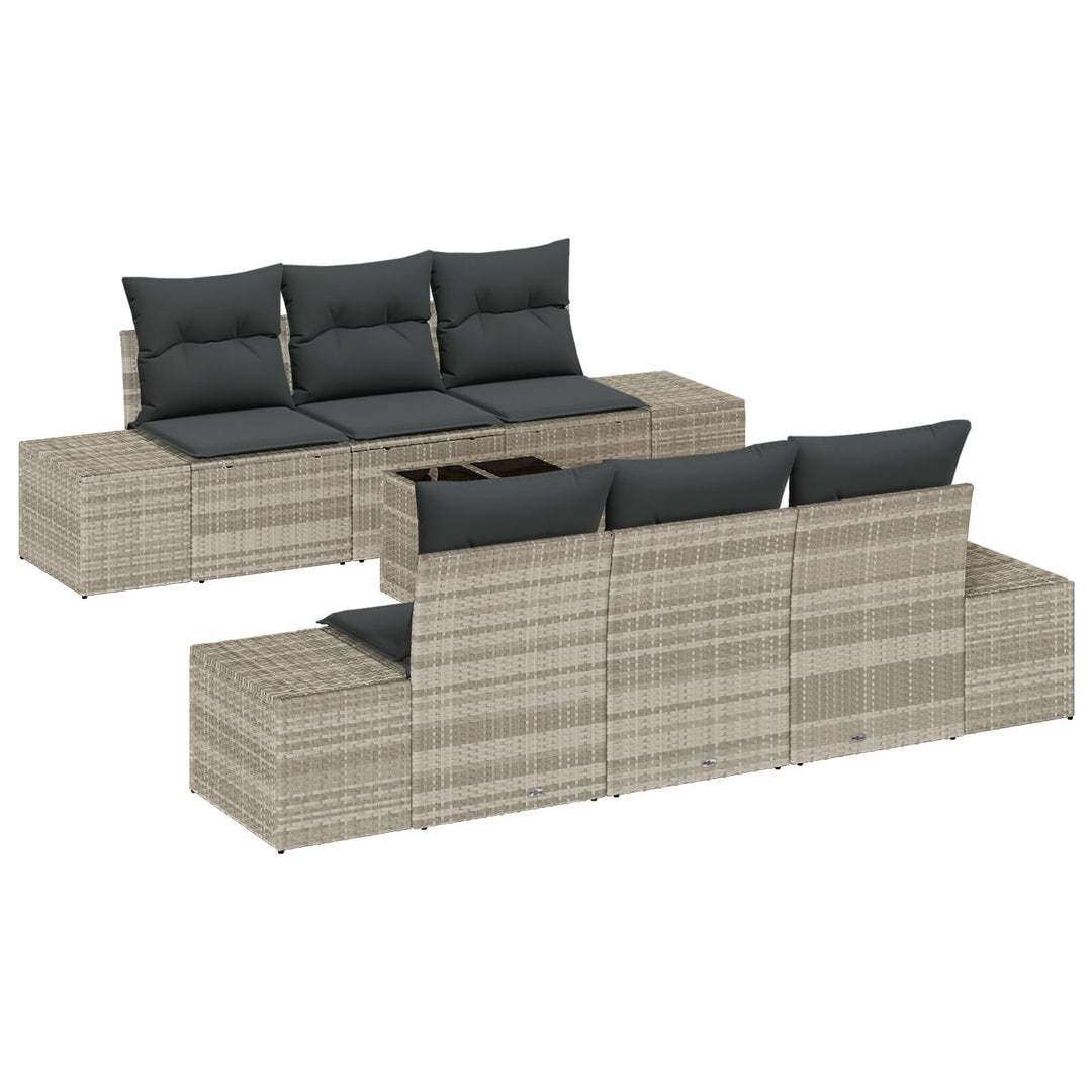 Have Sofa Set Sæt af 7 Lysegrå, Mørkegrå