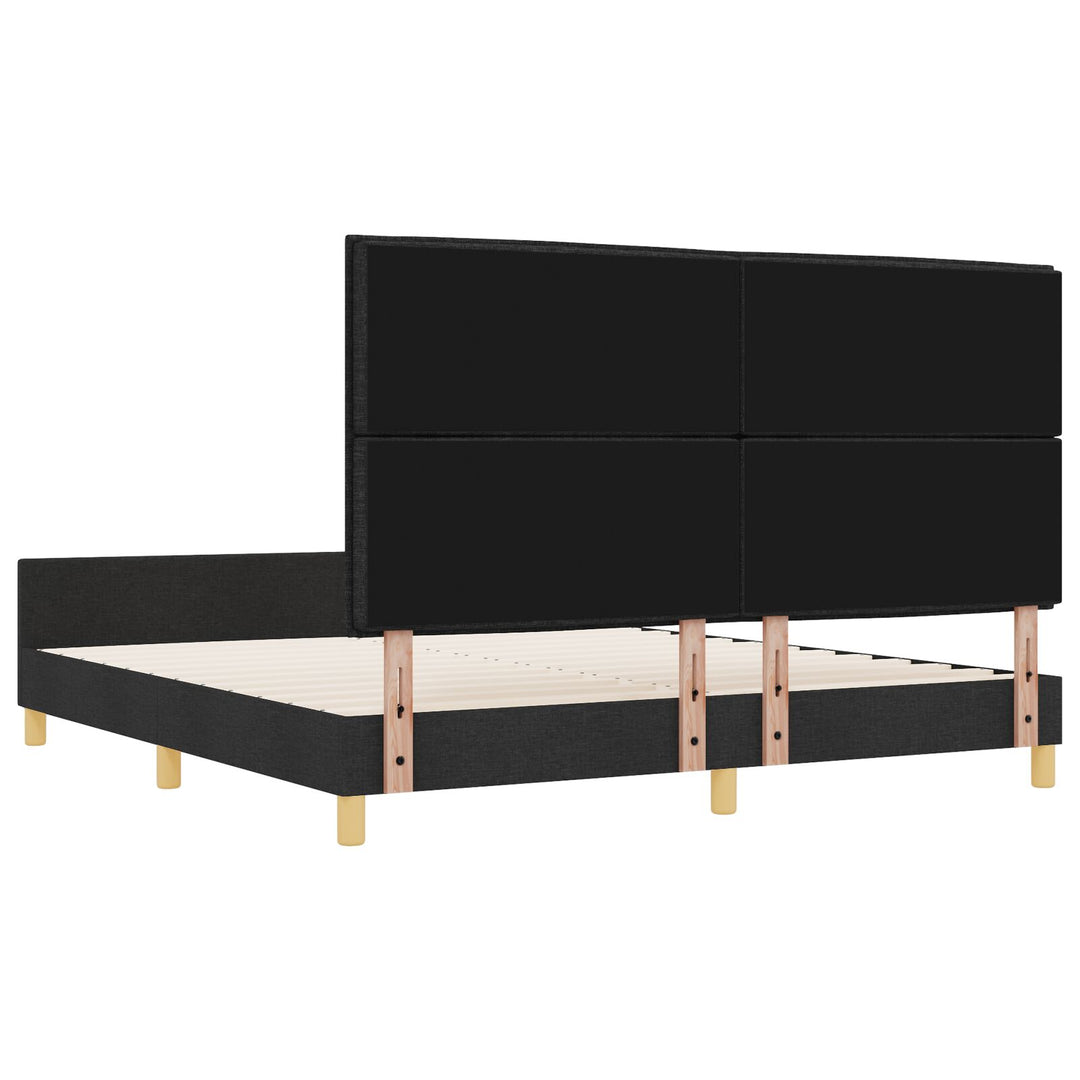 Sengestel Sort 180x200 cm i Stof