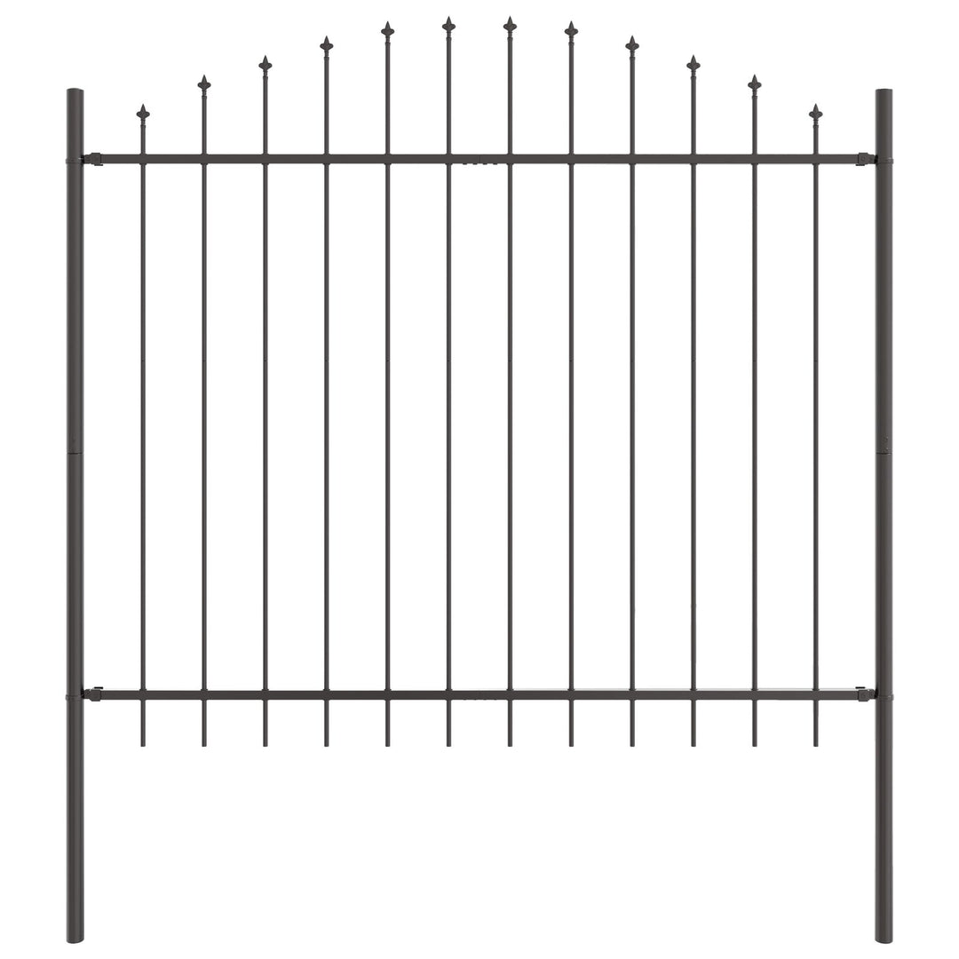 Havehegn med Bue Top Grå 13.6x1.5 m Stål