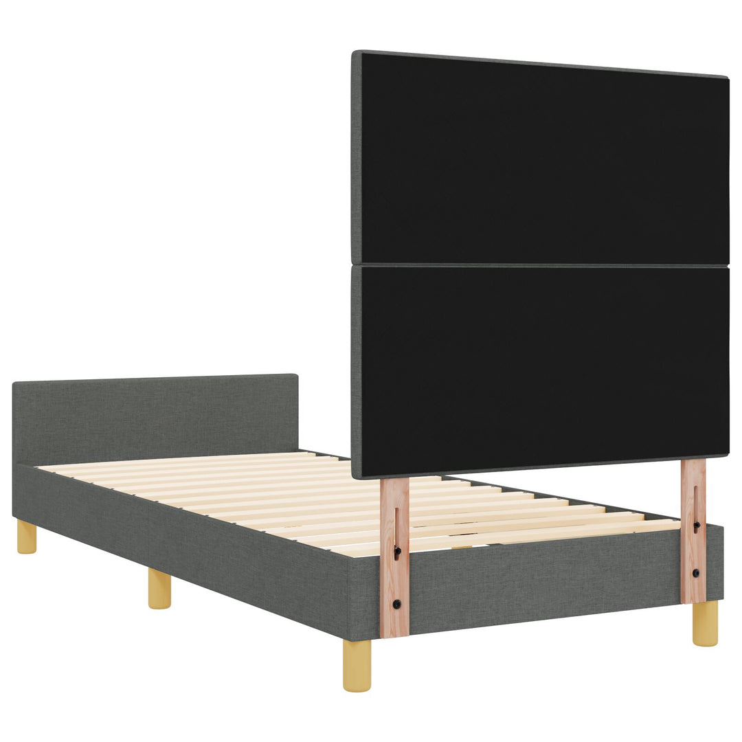 sengestel mørkegrå 80x200 cm stof