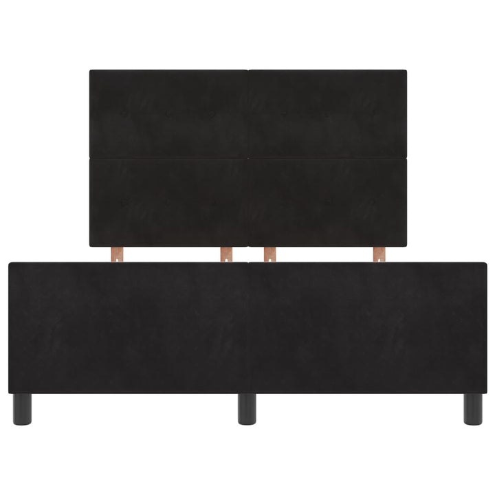Sengestel Sort 140x200 cm Fløjlsblødt