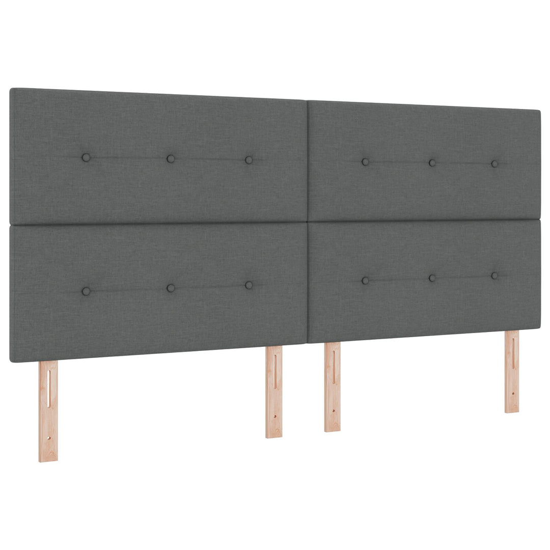 Sengestel Mørkegrå 200x200 cm Stof