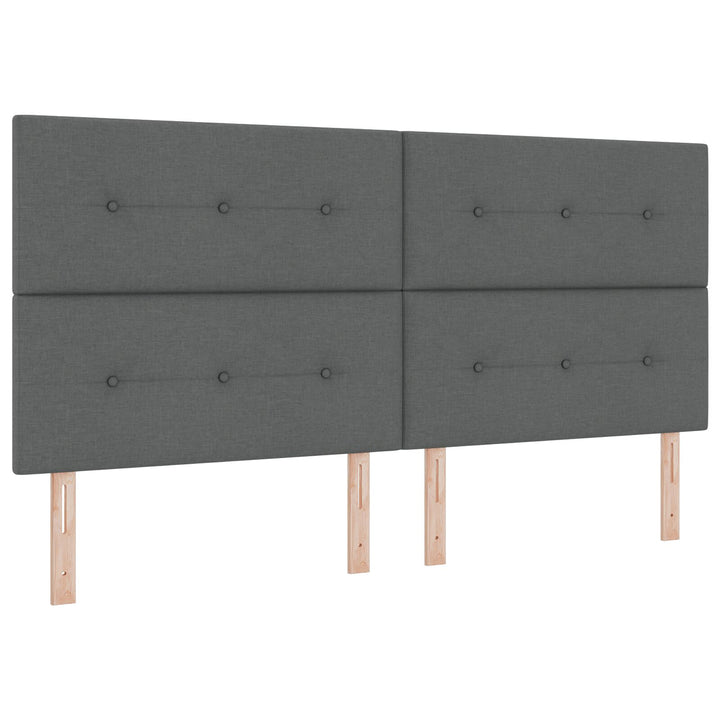 Sengestel Mørkegrå 200x200 cm Stof